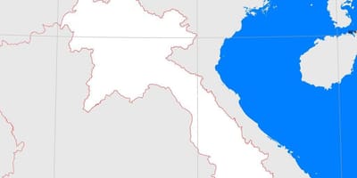 Карта Лаос контур