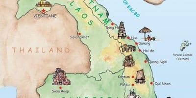 Лаоская народна-дэмакратычная славутасці на карце