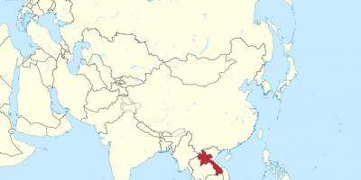 Карта Лаос Азіі