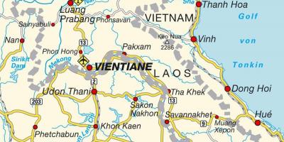Аэрапорты Лаоса на карце